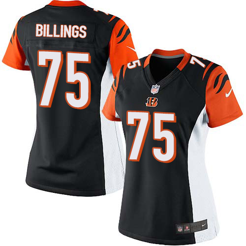 Women's Limited Andrew Billings Nike Jersey Black Home - #75 NFL Cincinnati Bengals